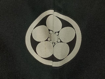 平和屋着物∞男性　長羽織　黒紋付　正絹　逸品　CABH3281ua