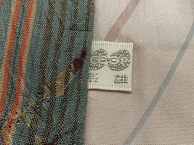 平和屋着物∞道中着　紬地　絞り　間道　正絹　逸品　CABH3283ua