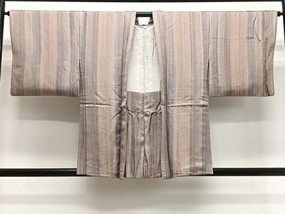 平和屋着物∞羽織　縞　正絹　逸品　CABH3284ua