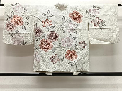 平和屋着物∞羽織　総絞り　枝花文　正絹　逸品　CABH3285ua