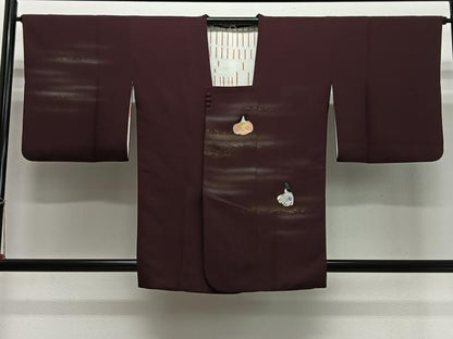 平和屋着物∞道行コート　総刺繍　人物文　金彩　正絹　逸品　CABH3287ua