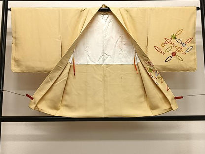 平和屋着物∞銀座　志ま亀　羽織　駒刺繍　七宝花文　正絹　逸品　未使用　CABH3290ua