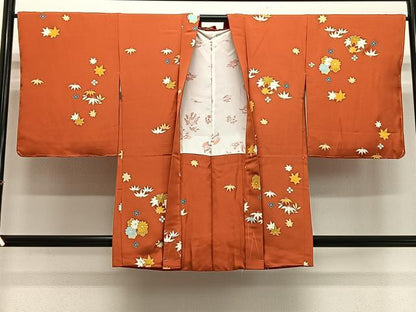 平和屋着物∞銀座　志ま亀　羽織　草花文　金彩　正絹　逸品　未使用　CABH3291ua