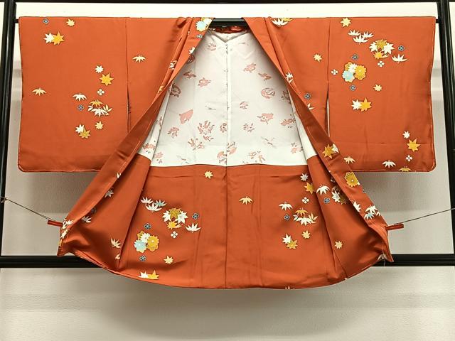 平和屋着物∞銀座　志ま亀　羽織　草花文　金彩　正絹　逸品　未使用　CABH3291ua