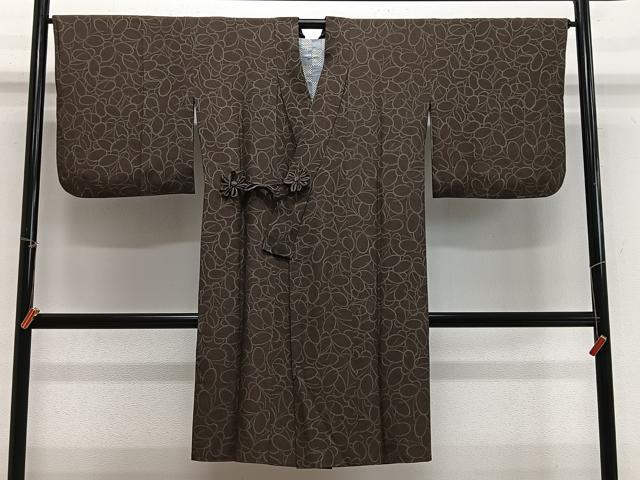 平和屋着物∞道中着　舞蝶文　ロング丈　正絹　逸品　CABH3294ua