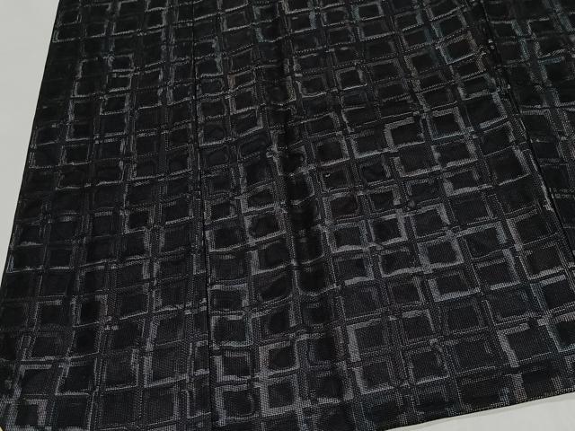 平和屋着物∞道中着　袷　幾何学文様　ロング丈　正絹　逸品　CABH3299ua