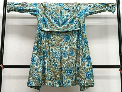 平和屋着物∞和装コート　洋花文　ロング丈　正絹　逸品　CABH3300ua