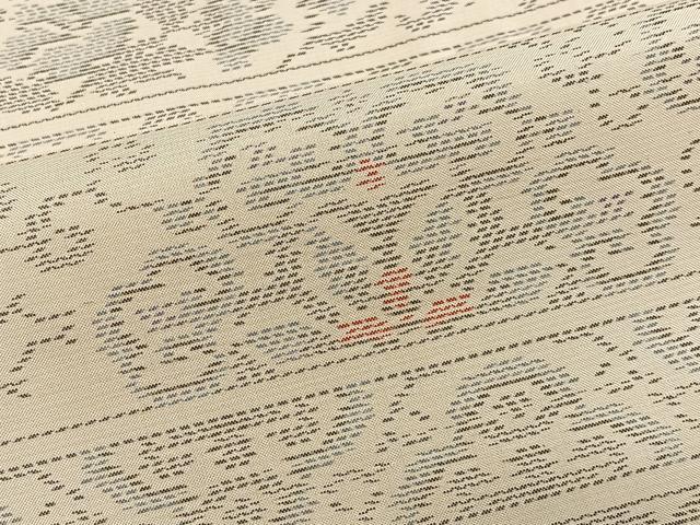 平和屋着物＃羽織　本場大島紬　白大島　横段花文　正絹　逸品　未使用　CABH3302ua