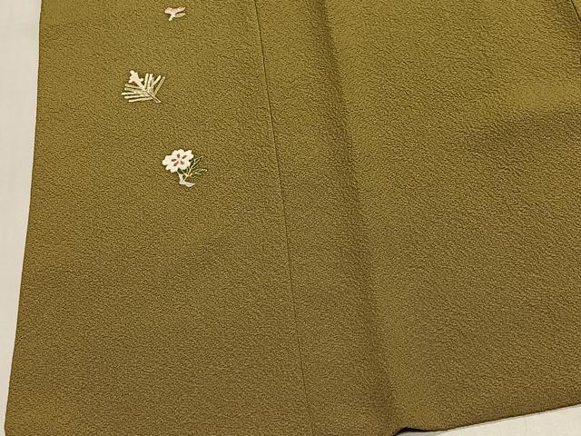 平和屋着物＃本加賀友禅作家　柿本市郎　道行コート　舞花文　ロング丈　正絹　逸品　CABH3306ua