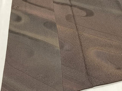 平和屋着物＃道行コート　流水地紋　暈し染め　ロング丈　正絹　逸品　CABH3307ua