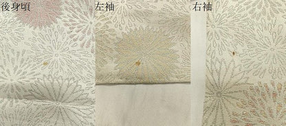 平和屋着物＃羽織　寿光織　菊文　銀糸　正絹　逸品　CABH3317ua