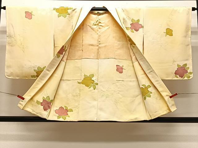 平和屋着物＃羽織　地紋起こし　舞花文　正絹　逸品　未使用　CABH3318ua