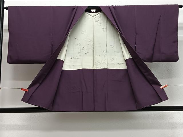 平和屋着物＃羽織　ドロンワーク　洋花文　桑の実色　正絹　逸品　CABH3325ua