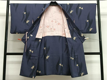 平和屋着物＃道中着　丸文　ロング丈　正絹　逸品　CABH3331ua