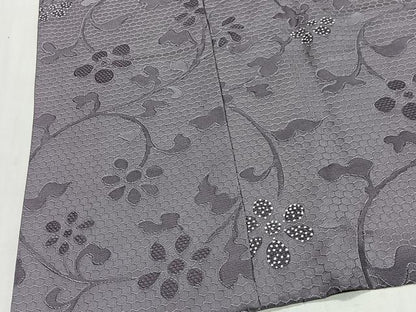平和屋着物＃道行コート　花唐草文　ロング丈　正絹　逸品　CABH3338ua