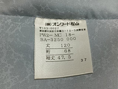 平和屋着物＃道行コート　横段文　正絹　逸品　CABH3341ua