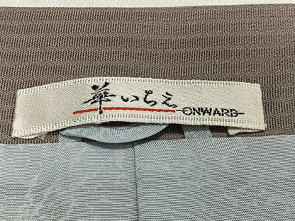 平和屋着物＃道行コート　横段文　正絹　逸品　CABH3341ua