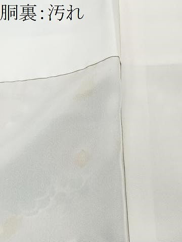 平和屋着物■上質な小紋　草花文　金彩　鬼しぼ縮緬　正絹　逸品　CABH3366ua