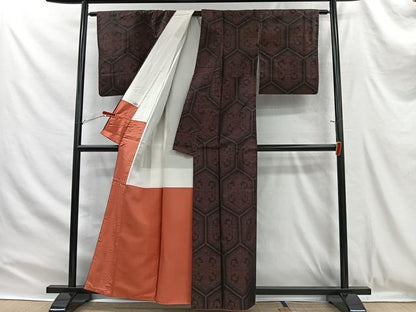 平和屋着物■本場大島紬　亀甲花文　やまと誂製　正絹　逸品　CABH3367ua