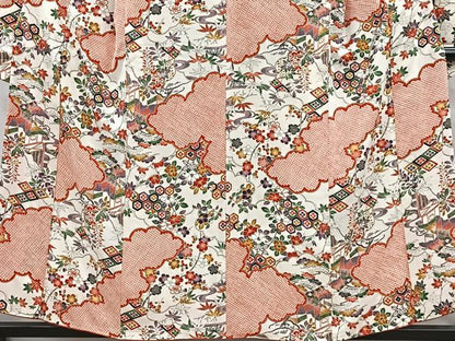 平和屋着物■豪華振袖　草花風景文　正絹　逸品　CABH3371ua