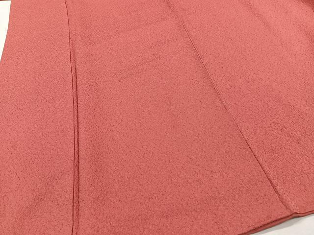 平和屋着物■上質な色無地　銀朱色　正絹　逸品　CABH3372ua