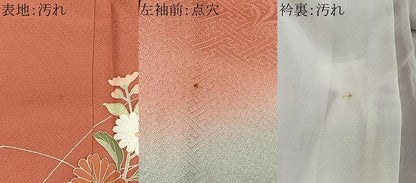 平和屋着物■訪問着　エ霞草花文　暈し染め　金銀糸　正絹　逸品　CABH3376ua