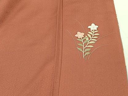 平和屋着物■訪問着　エ霞草花文　暈し染め　金銀糸　正絹　逸品　CABH3376ua