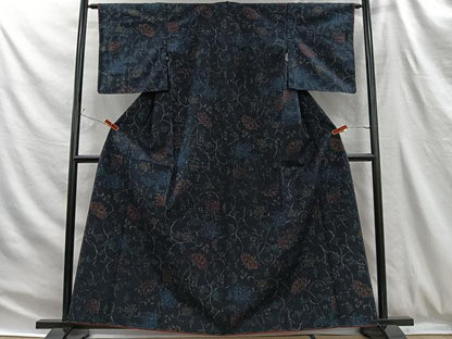 平和屋着物■上質な小紋　更紗唐草文　正絹　逸品　未使用　CABH3377ua