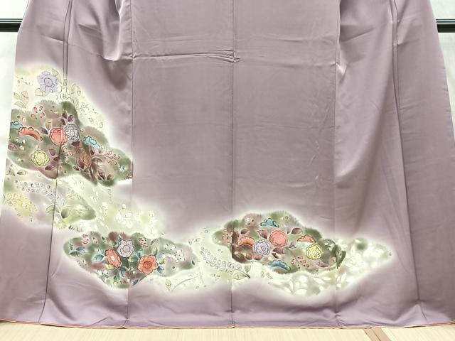 平和屋着物■訪問着　手描き　辻が花　暈し染め　金彩　正絹　逸品　CABH3378ua