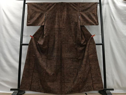 平和屋着物■本場大島紬　吉祥草花文　正絹　逸品　CABH3383ua