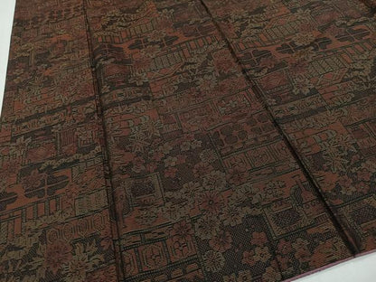 平和屋着物■本場大島紬　吉祥草花文　正絹　逸品　CABH3383ua