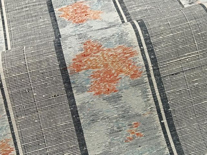 平和屋着物■上質な紬　草花間道　正絹　逸品　未使用　CABH3386ua
