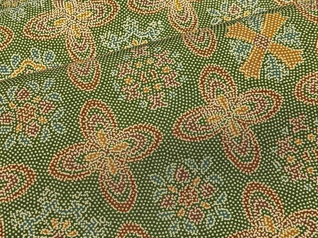平和屋着物■本場染大島紬　正倉院花文　正絹　逸品　CABH3390ua