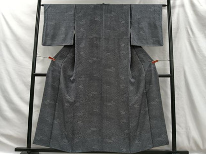 平和屋着物■江戸小紋　風景花文　正絹　逸品　CABH3391ua
