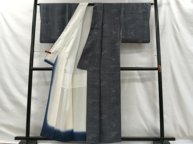 平和屋着物■江戸小紋　風景花文　正絹　逸品　CABH3391ua