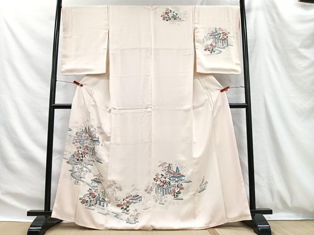 平和屋着物■訪問着　風景文　暈し染め　正絹　逸品　CABH3393ua