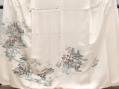 平和屋着物■訪問着　風景文　暈し染め　正絹　逸品　CABH3393ua