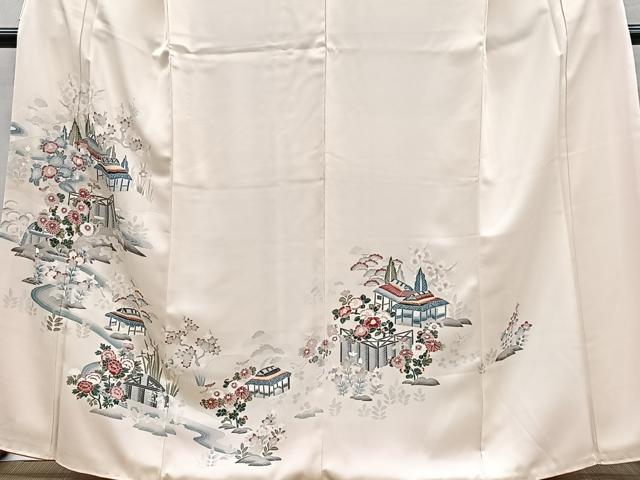 平和屋着物■訪問着　風景文　暈し染め　正絹　逸品　CABH3393ua