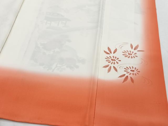 平和屋着物■訪問着　風景文　暈し染め　正絹　逸品　CABH3393ua