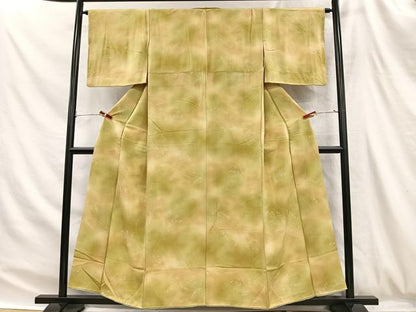 平和屋着物■上質な小紋　草葉文　暈し染め　正絹　逸品　CABH3398ua
