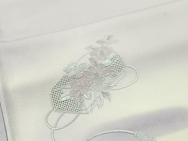 平和屋着物■中国三大刺繍　スワトウ刺繍　訪問着　文箱草花文　暈し染め　正絹　逸品　CABH3399ua