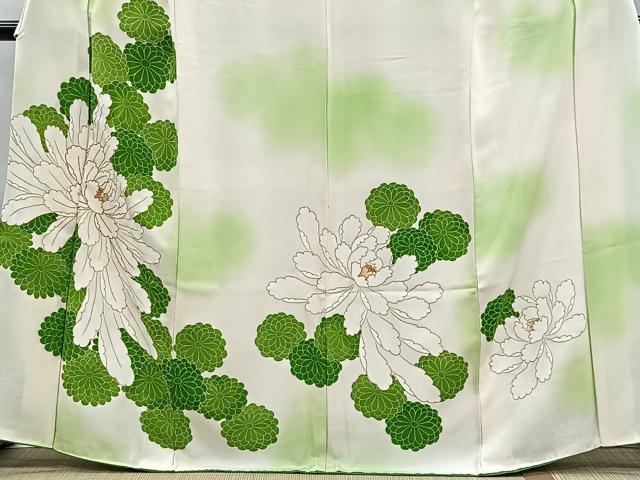平和屋着物■訪問着　牡丹　暈し染め　金彩　正絹　逸品　CABH3401ua