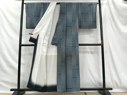 平和屋着物■上質な小紋　間道　正絹　逸品　CABH3402ua