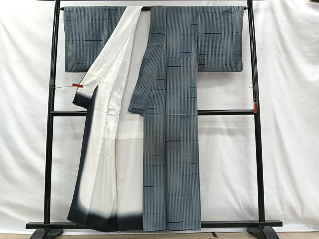 平和屋着物■上質な小紋　間道　正絹　逸品　CABH3402ua