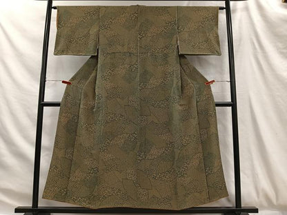 平和屋着物■上質な小紋　地紙重ね草花文　正絹　逸品　CABH3404ua