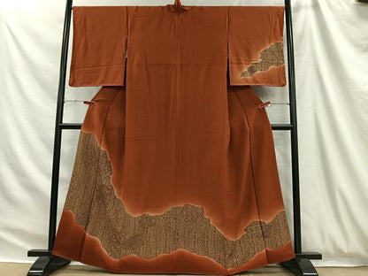 平和屋着物■訪問着　花唐草文　暈し染め　正絹　逸品　未使用　CABH3413ua