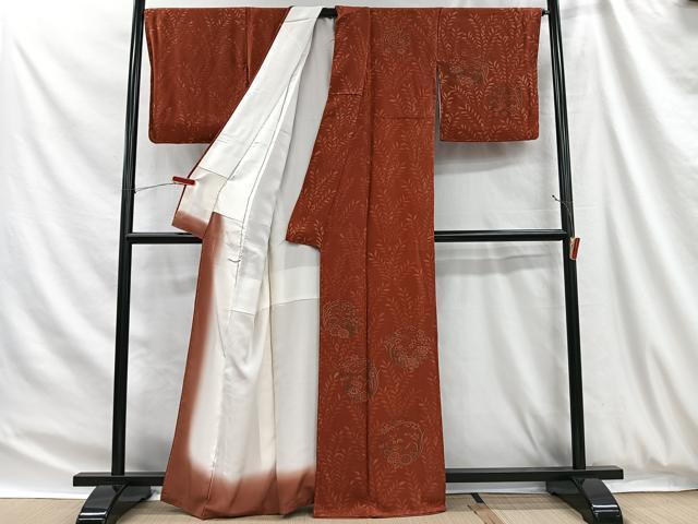 平和屋着物■訪問着　刺繍　花丸文　鬼しぼ縮緬　正絹　逸品　未使用　CABH3416ua
