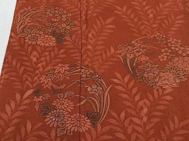 平和屋着物■訪問着　刺繍　花丸文　鬼しぼ縮緬　正絹　逸品　未使用　CABH3416ua