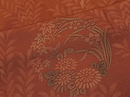 平和屋着物■訪問着　刺繍　花丸文　鬼しぼ縮緬　正絹　逸品　未使用　CABH3416ua