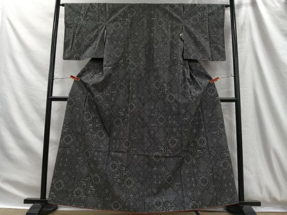 平和屋着物■本場大島紬　7マルキ　舞花文　大丸扱い　正絹　逸品　CABH3417ua